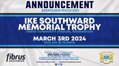 3rd MARCH DATE CONFIRMED FOR IKE SOUTHWARD MEMORIAL TROPHY!
